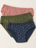 WP-REVOS-02-TC-OG-NB-M-04 Women's Cotton Mid-Rise Printed Panty Set - Multicolor