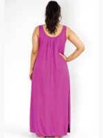WS-SABBNA-02-CRS-FREE-SIZE-11-B Women's Full-Length Cotton Slip Nightdress – Cerise