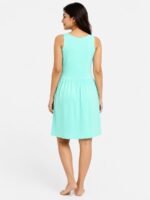 WSL-SABBNA-01-MG Women's Cotton Slip Short Nightdress, Mint Green