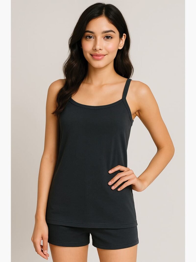 Women's Cotton Camisole Top, Black