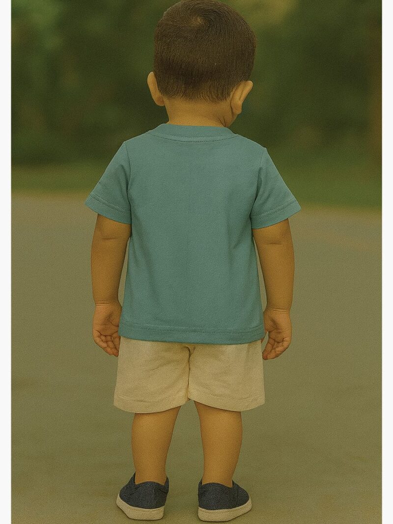 Boy Baby Cotton T-Shirt Combo - Terracotta & Seafoam Green