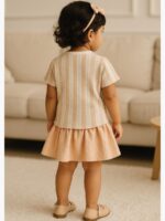 KG-RAISA-01-PC-2Y-02-B Women’s Cotton Kids Dress Peach Co-ord Set