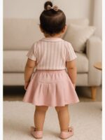 KG-RAISA-01-PK-2Y-03-B Women’s Cotton Kids Dress Pink Co-ord Set