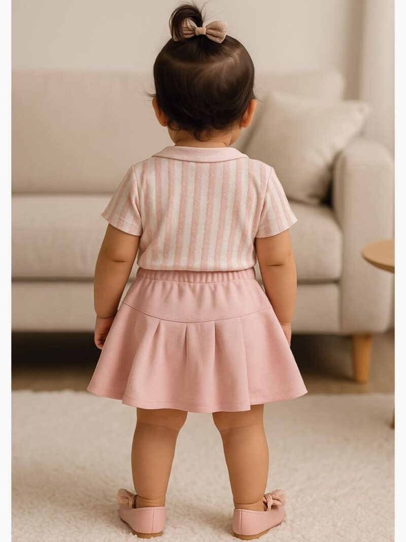 Women’s Cotton Kids Dress Pink Co-ord Set