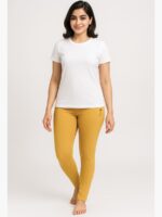 WLG-SYLO-02-CRM-XXL-01 Women's Cotton Ankle-Length Leggings - Cream