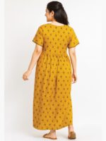 WN-BALA-94-MY-XXL-01-B Women’s Cotton Printed Nighty – Mustard Yellow