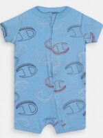 BABY Cotton Printed Romper - Blue