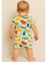 BABY Cotton Printed Romper - Multicolour