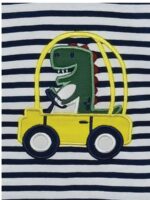 BB-TS-A31045MX-01-NB-12M-001-B Baby Cotton Striped Full Sleeve T-Shirt – Navy Blue