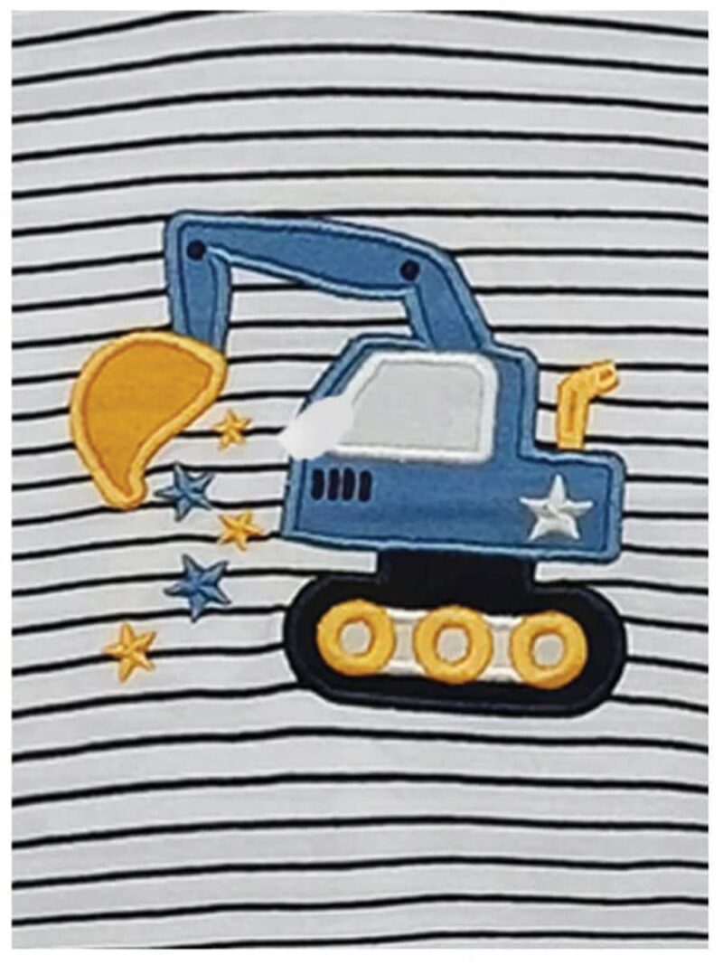 Baby Cotton Striped Full Sleeve T-Shirt – Navy Blue