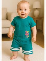 FG Boys Cotton Shorts 3-Pack - Forest Green , Pink , Blue