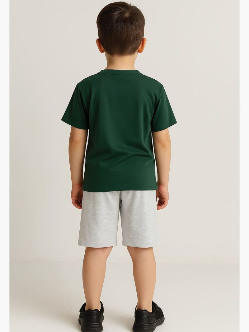 Boys Cotton T-Shirt and Shorts Set – Green