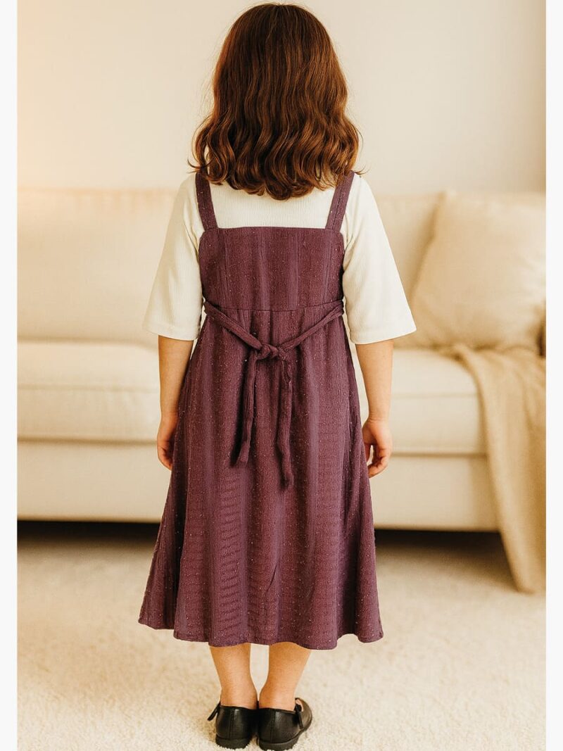 KIDS Cotton Striped Frock – Purple