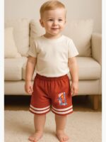Boys Cotton Shorts 3-Pack - Mustard Yellow, Brown , Navy Blue
