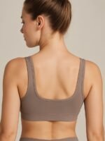 Women’s Cotton Seamless Sports Bra –Ash Gray