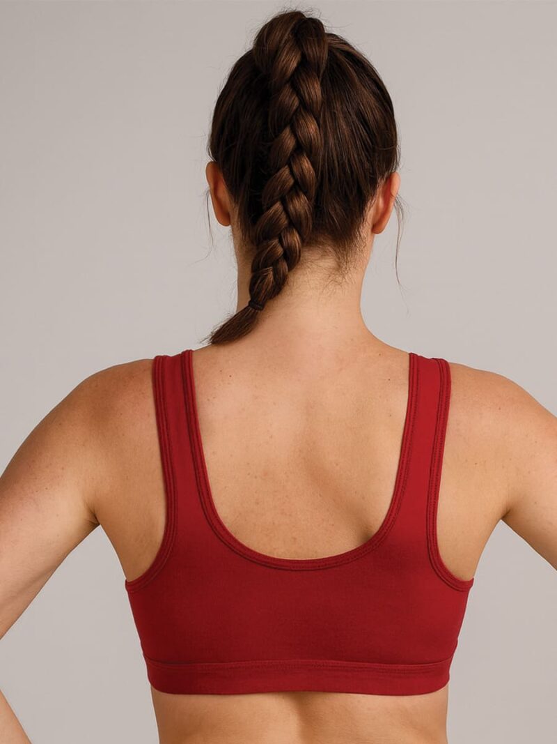 Women’s Cotton Seamless Sports Bra – Maroon
