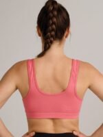Women’s Cotton Seamless Sports Bra – Pink