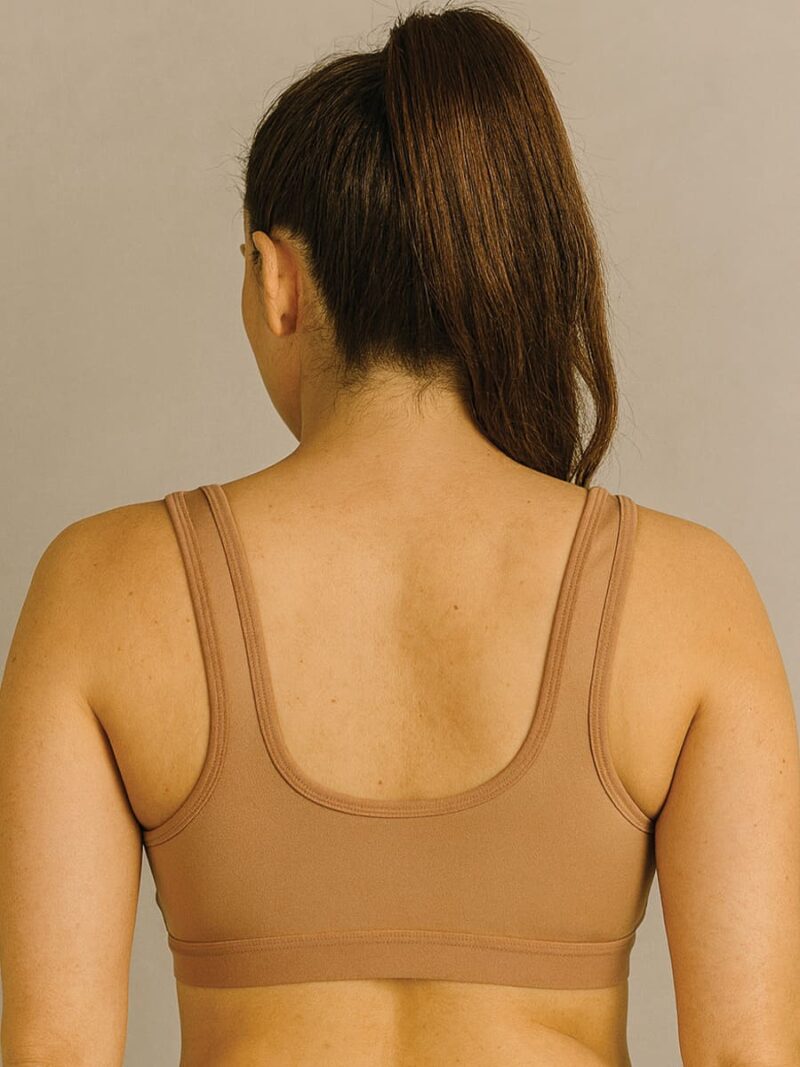 Women’s Cotton Seamless Sports Bra – Tan