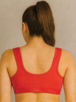Women’s Cotton Seamless Sports Bra – Cerise