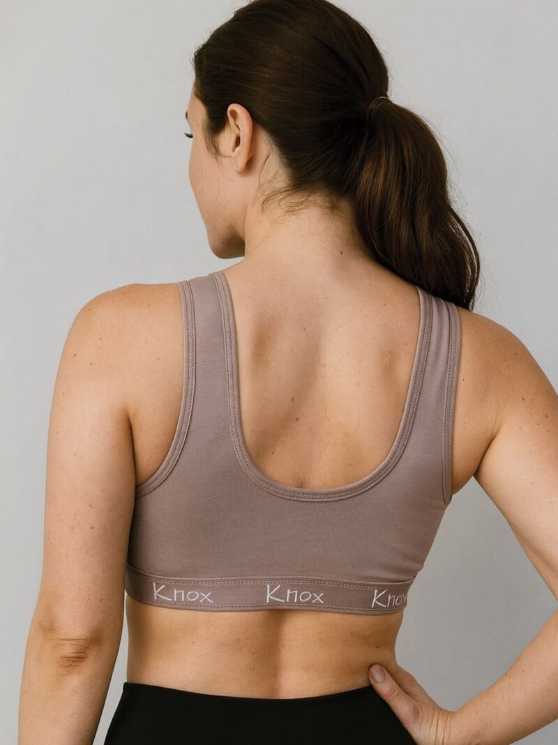 Women’s Cotton Seamless Sports Bra – Plum