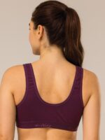 WB-V-MAX-01-BU-M-08-B Women’s Cotton Seamless Sports Bra – Burgundy