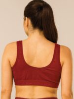 WB-V-MAX-01-MR-M-06-B Women’s Cotton Seamless Sports Bra – Maroon