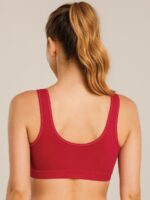 WB-V-MAX-01-RBY-M-02-B Women’s Cotton Seamless Sports Bra – Raspberry