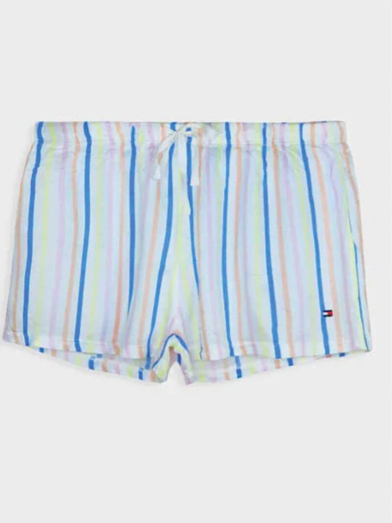 Women’s Cotton Striped Lounge Shorts – Blue