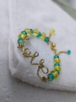 Women's Love Gold Crystal Bead Bracelet