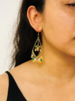 WJ-WP-ER06-SY-TL-01-F Women's Bohemian Gold Crystal Drop Earrings
