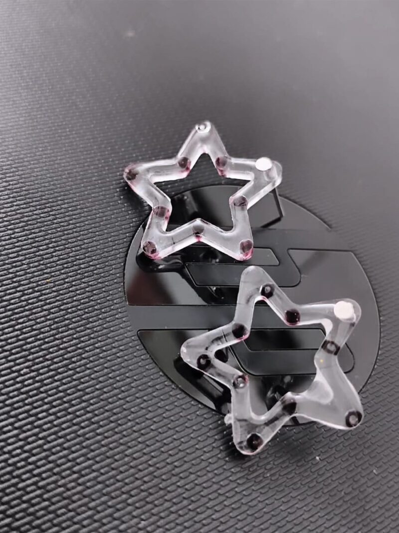 Women's Clear Star Resin Stud Earrings