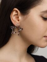 Women's Clear Star Resin Stud Earrings