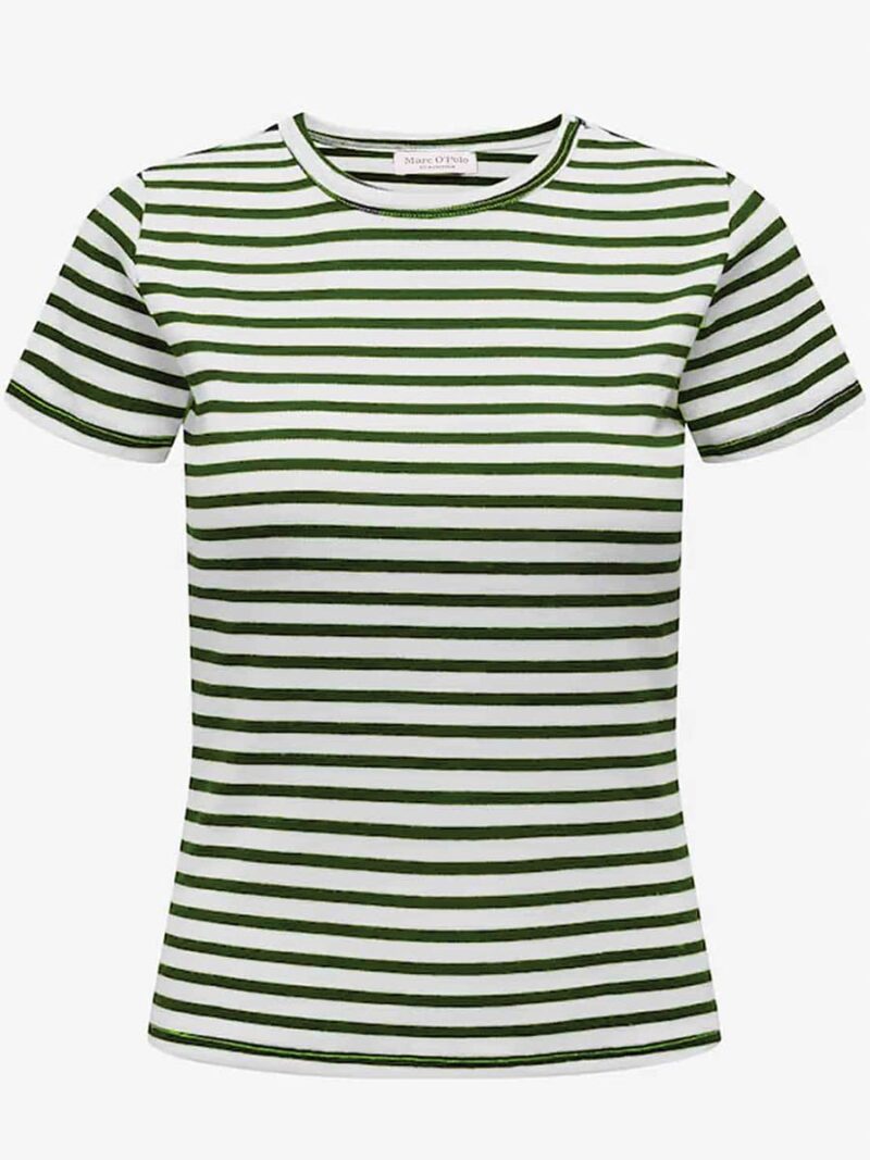 Women's Cotton Ringer T-Shirt - Olive Green
