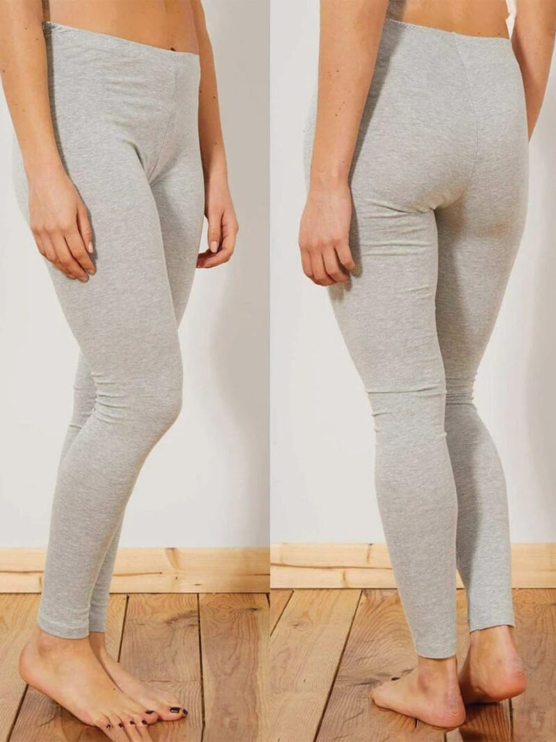 Women's Cotton Ankle-Length Leggings -Beige