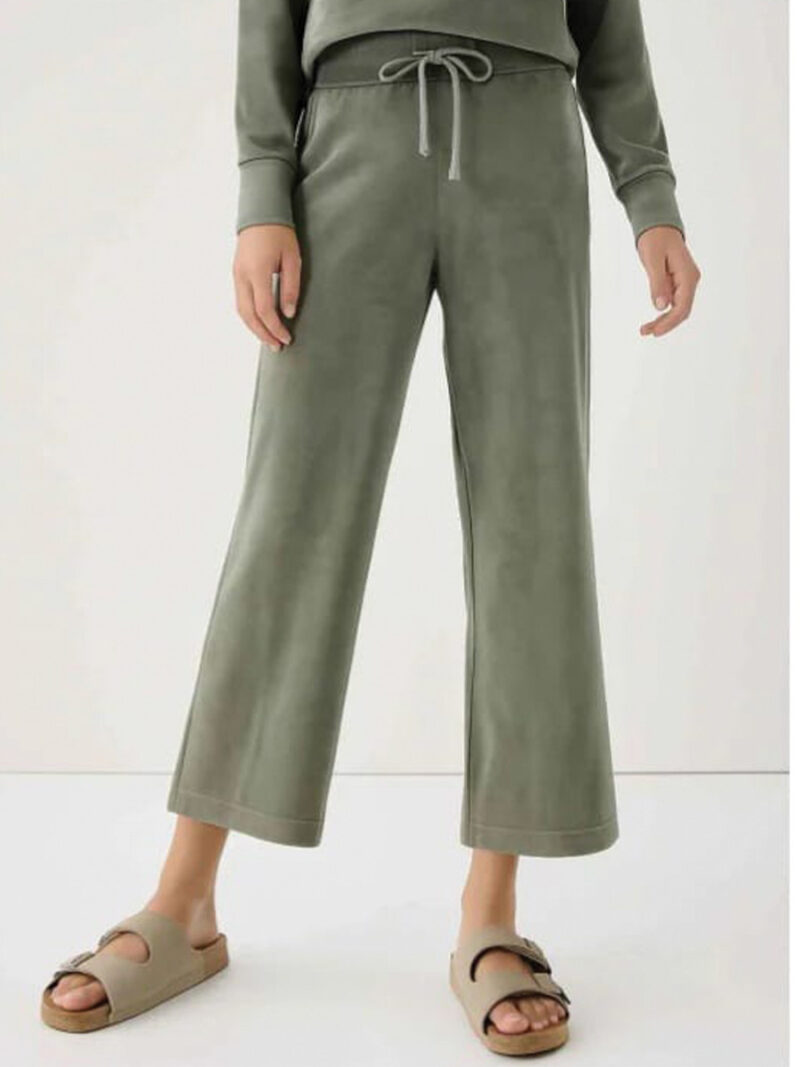 Women’s Cotton Wide-Leg Pants - Ash Gray