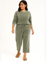 Women’s Cotton Wide-Leg Pants - Ash Gray