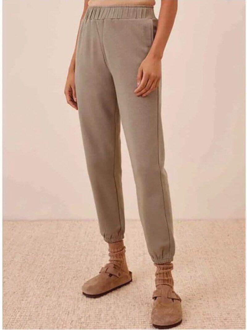 Women's Cotton Joggers - Brown