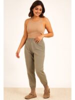 WP-WJ-W13182MXF1-05-BR-M-02-F Women's Cotton Joggers - Brown