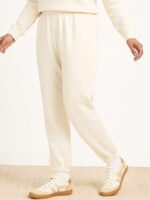 WP-WJ-W13182MXF1-05-IV-M-01-B Women's Cotton Joggers - Ivory