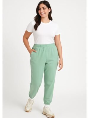 Women's Cotton Joggers - Seafoam Green