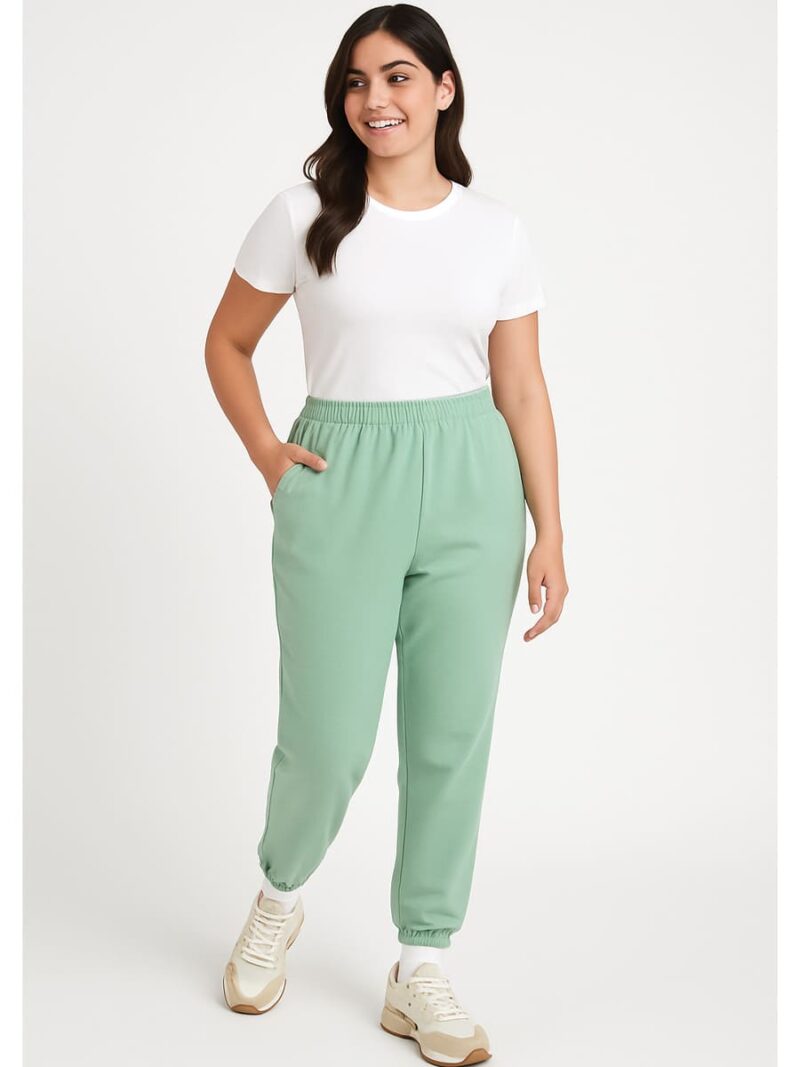 WP-WJ-W13182MXF1-05-SG-XXL-05-F Women's Cotton Joggers - Seafoam Green