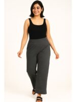 WP-WP-W13182MXA5-06-GY-L-01-F Women's Cotton Flared Pants - Gray
