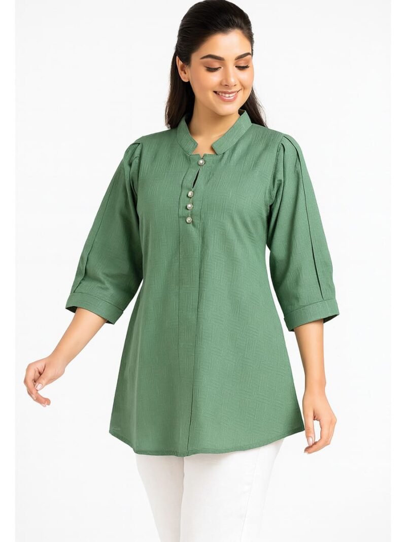 Women’s Popcorn Textured Top – Seafoam Green