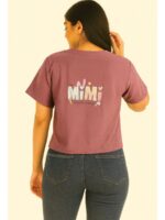Women’s Cotton Textured Crop Top - Mauve