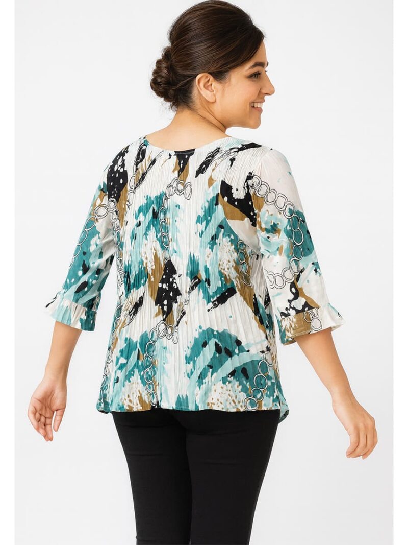 Women’s Cotton Printed Tunic Top – Turquoise