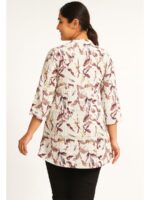 WTOP-RC-05-BU-XL-02-B Women’s Cotton Printed Tunic Top – Burgundy