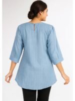 WTOP-SHRADHA-01-BL-XXL-01-B Women’s Cotton Textured Top – Blue