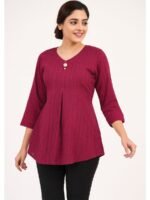 WTOP-SHRADHA-01-MR-XXL-02-F. Women’s Popcorn Textured Top – Maroon