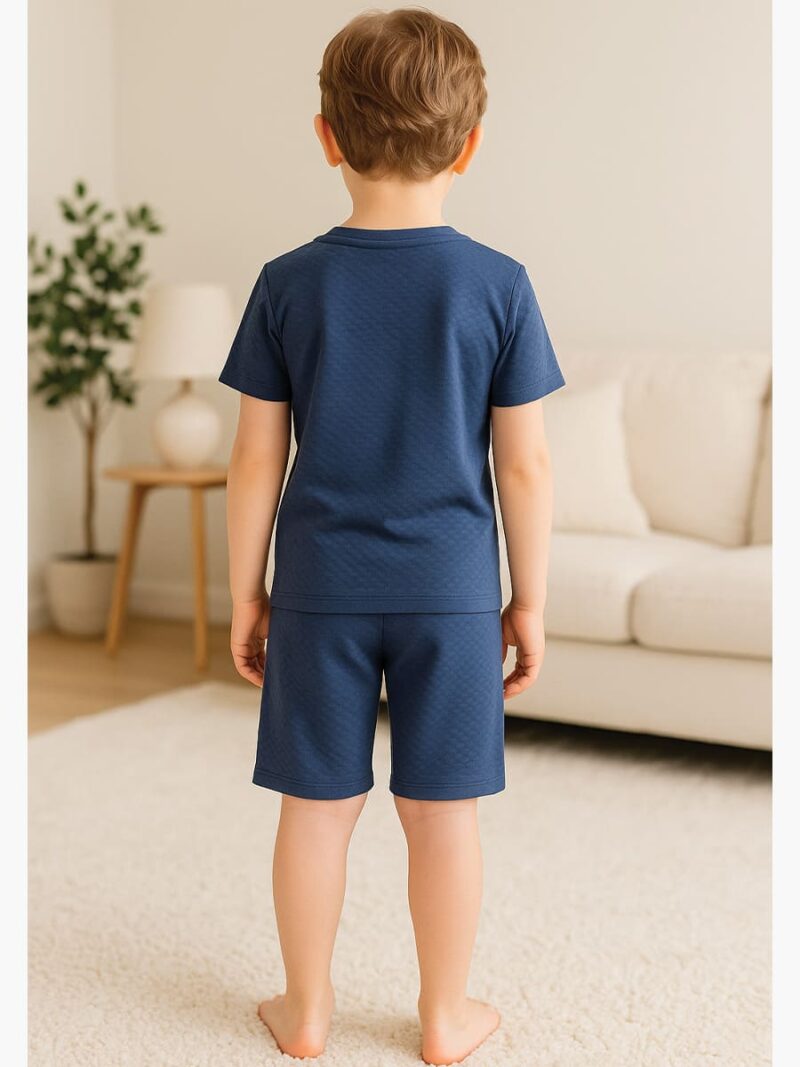 Kids’ Cotton Shorts Set – Navy Blue