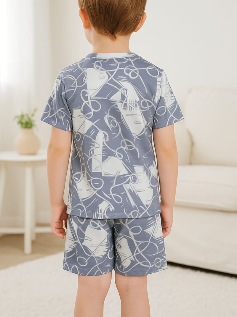 Kids’ Cotton Shorts Set – Gray